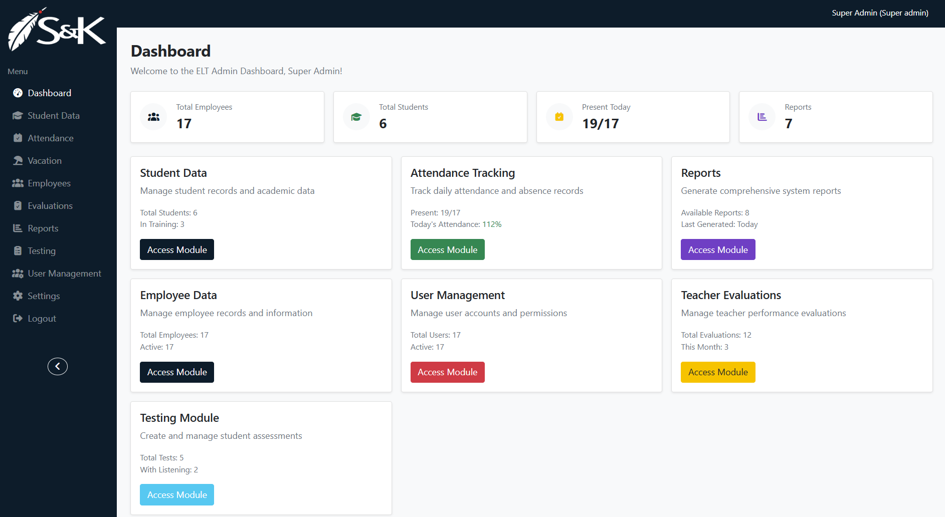 Dashboard Screenshot